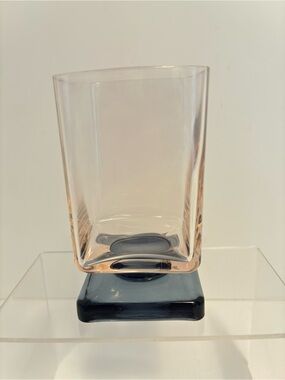 Cristal d'Arques Disaronno Amaretto Pink Blue Cocktail Glass MCM Vintage